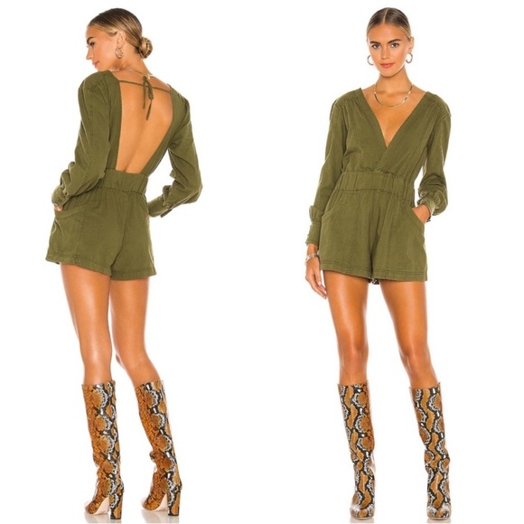 Free People Beside You Shortall Romper - Picture 3 of 13